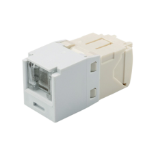 Conector Jack RJ45 Estilo TG con Ventana, Mini-Com, Categoría 6, de 8 Posiciones y 8 Cables, Color Blanco Conector Jack RJ45 Estilo TG con Ventana, Mini-Com, Categoría 6, de 8 Posiciones y 8 Cables, Color Blanco