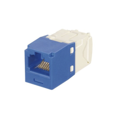 Conector Jack RJ45 Estilo TG con Llaveado Azul, Mini-Com, Categoría 6, de 8 Posiciones y 8 Cables Conector Jack RJ45 Estilo TG con Llaveado Azul, Mini-Com, Categoría 6, de 8 Posiciones y 8 Cables