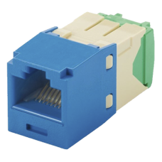 Conector Jack RJ45 Estilo TG, Mini-Com, Categoría 6, de 8 Posiciones y 8 Cables de Calibre 28/30 AWG, Color Azul Conector Jack RJ45 Estilo TG, Mini-Com, Categoría 6, de 8 Posiciones y 8 Cables de Calibre 28/30 AWG, Color Azul