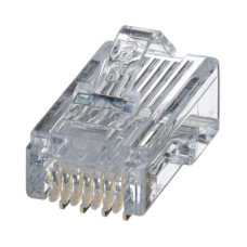 Plug RJ45 Cat5e, Para Cable UTP de Calibres 24-26 AWG, Chapado en Oro de 50 Micras, Paquete de 100 Piezas