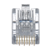 Plug RJ45 Cat5e, Para Cable UTP de Calibres 24-26 AWG, Chapado en Oro de 50 Micras, Paquete de 100 Piezas