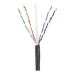 Bobina de Cable UTP de 4 Pares, PanNet, Para Exterior con Gel, Cat6 (23 AWG), Industrial para Climas Extremos, Color Negro, 305 Metros (1000 Pies)