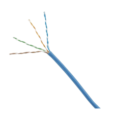 Bobina de Cable UTP 305 Metros (1000 Pies) de Cobre, TX5e, PanNet, Azul, Categoría 5e, 24 AWG, CMP (Plenum), de 4 Pares