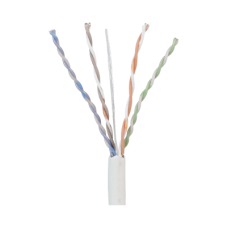 Bobina de Cable UTP 305 Metros (1000 Pies) de Cobre, TX5e, PanNet, Blanco, Categoría 5e, 24 AWG, CMP (Plenum), de 4 Pares