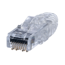 Plug RJ45 Cat6 de 3 Piezas, Para Cable UTP de Calibre 23-24 AWG, Chapado en Oro de 50 micras, Paquete de 100 Piezas