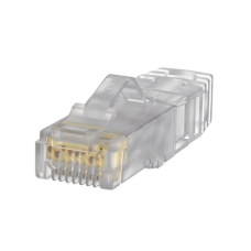 Plug RJ45 Cat6A, Para Cable UTP de Calibre 23-24 AWG, Chapado en Oro de 50 Micras, Paquete de 100 Piezas