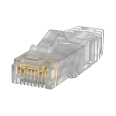 Plug RJ45 Cat6A, Para Cable UTP de Calibre 26 AWG, Chapado en Oro de 50 Micras, Paquete de 100 Piezas
