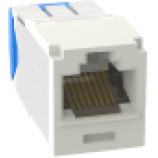 Conector Jack RJ45 Estilo TG, Mini-Com, Categoría 6A, Con Gel Resistente a la Corrosión, de 8 Posiciones y 8 Cables, Color Blanco Mate