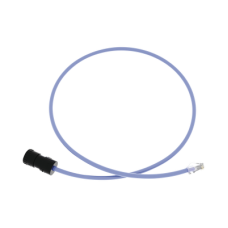 Cable de Conexión en Campo Jack a Plug RJ45, Categoría 6A, CMP (Plenum), 1 Metro (3.28 Pies), Color Azul