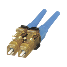 Conector de Fibra Óptica LC Duplex OptiCam, Monomodo 9/125 OS2, Pre-pulido, Color Azul