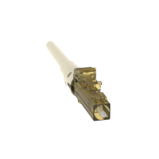 Conector de Fibra Óptica LC Simplex OptiCam, Multimodo 62/125 OM1, Pre-pulido, Color Marfil