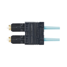 Conector de Fibra Óptica SC Duplex OptiCam, Multimodo 50/125 OM3/OM4, Pre-pulido, Color Aqua