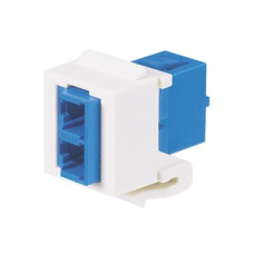 Módulo Acoplador LC Duplex, para Fibra Óptica Monomodo OS1/OS2, Tipo Keystone, Color Blanco Módulo Acoplador LC Duplex, para Fibra Óptica Monomodo OS1/OS2, Tipo Keystone, Color Blanco
