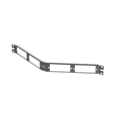 Patch Panel de Fibra Óptica, Para 4 Placas Acopladras FAP o FMP, Angulado, Color Negro, 1UR