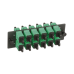 Placa Acopladora de Fibra Optica FAP, Con 12 Conectores SC/APC (12 Fibras), Para Fibra Monomodo OS1/OS2, Color Verde