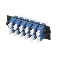 Placa Acopladora de Fibra Optica FAP, Con 12 Conectores LC Duplex (24 Fibras), Para Fibra Monomodo OS1/OS2, Color Azul