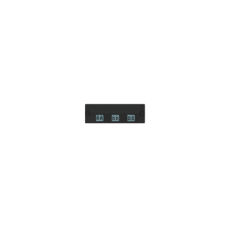 Placa Acopladora de Fibra Optica FAP, Con 3 Conectores LC Duplex (6 Fibras), Para Fibra Multimodo OM3/OM4, Color Aqua