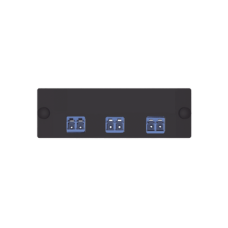 Placa Acopladora de Fibra Óptica FAP, Con 3 Conectores LC Duplex (6 Fibras), Para Fibra Monomodo OS1/OS2, Color Azul