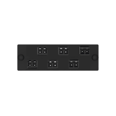 Placa Acopladora de Fibra Optica FAP, Con 6 Conectores LC Duplex (12 Fibras), Para Fibra Multimodo OM3/OM4, Color Negro