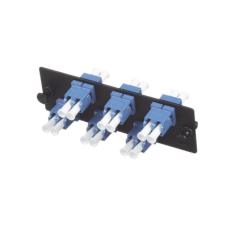 Placa Acopladora de Fibra Óptica FAP, con 6 Conectores LC Duplex (12 Fibras), para Fibra Monomodo OS1/OS2, Color Azul