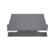 Panel de Distribución de Fibra Óptica, Acepta 8 Placas FAP o FMP, Bandeja Deslizable e Inclinable Hacia Abajo, Hasta 192 Fibras, Color Negro, 2UR