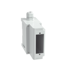 Panel de Parcheo Modular para Fibra Óptica, de Instalación en Riel DIN Estándar de 35 mm (1.38 pulgadas), Acepta Una Placa Acopladora FAP, De Profundidad Extendida, Color Gris