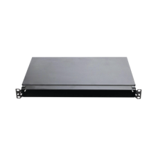 Panel de Distribución de Fibra Óptica, Acepta 4 Casetes QuickNet o Placas FAP/FMP con Panel CFAPPBL1 (No Incluido), Bandeja Fija, Hasta 96 Fibras, Color Negro, 1UR