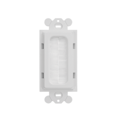 Placa de Pared Pasacables Tipo Cepillo, Estándar GFCI, Material ABS, Color Blanco