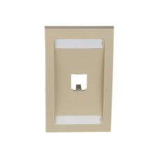 Placa de Pared Vertical Ejecutiva, Salida Para 1 Puerto Mini-Com, Con Espacios Para Etiquetas, Color Marfil Placa de Pared Vertical Ejecutiva, Salida Para 1 Puerto Mini-Com, Con Espacios Para Etiquetas, Color Marfil