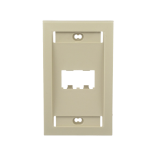 Placa de Pared Vertical Ejecutiva, Salida Para 2 Puertos Mini-Com, Con Espacios Para Etiquetas, Color Marfil Placa de Pared Vertical Ejecutiva, Salida Para 2 Puertos Mini-Com, Con Espacios Para Etiquetas, Color Marfil
