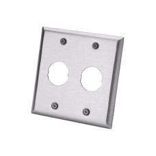 Placa de Pared Doble IndustrialNet?, Para 2 Conectores Industriales, de Acero Inoxidable Placa de Pared Doble IndustrialNet?, Para 2 Conectores Industriales, de Acero Inoxidable