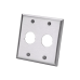 Placa de Pared Doble IndustrialNet?, Para 2 Conectores Industriales, de Acero Inoxidable
