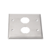 Placa de Pared Doble IndustrialNet?, Para 2 Conectores Industriales, de Acero Inoxidable
