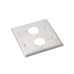 Placa de Pared Doble IndustrialNet?, Para 2 Conectores Industriales, de Acero Inoxidable