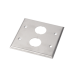 Placa de Pared Doble IndustrialNet?, Para 2 Conectores Industriales, de Acero Inoxidable