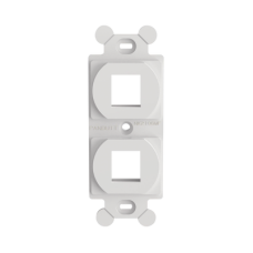 Marco de Módulo Dúplex, Para Placas Frontales Estándar NEMA 106, Acepta 2 Módulos Keystone, Color Blanco