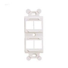 Marco de Módulo Dúplex, Para Placas Frontales Estándar NEMA 106, Acepta 4 Módulos Keystone, Color Blanco Mate