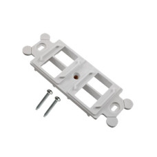 Marco de Módulo Dúplex, Para Placas Frontales Estándar NEMA 106, Acepta 4 Módulos Keystone, Color Blanco