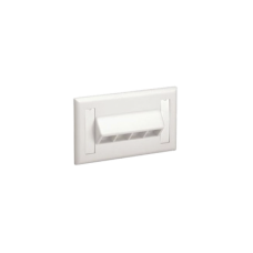 Placa de Pared Horizontal, Salida Para 4 Puertos Keystone, Con Espacios Para Etiquetas, Color Blanco Mate Placa de Pared Horizontal, Salida Para 4 Puertos Keystone, Con Espacios Para Etiquetas, Color Blanco Mate