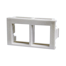 Inserto Plano de 1/3, Espacio para Dos Módulos Keystone, Color Blanco