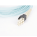 Jumper PViQ de Fibra Óptica Multimodo 50/125 OM4, LC-LC Duplex, LSZH, Color Aqua, 3 Metros