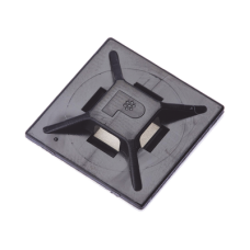 Montaje-Sujetador Para Cable de 4 vías, con Adhesivo Acrilico, 25.4 x 25.4mm (1in x 1in), Color Negro, Uso en Exterior, 1 pieza