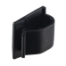 Clip de Nylon 6.6 con Adhesivo, Para Cables de Hasta 15.8 mm de Diámetro, Uso Interior/Exterior, Color Negro, Paquete de 100pz