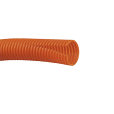 Tubo Corrugado Abierto para Protección de Cables, .50 (12.7 mm) de Diámetro, 30.5 m de Largo, Color Naranja
