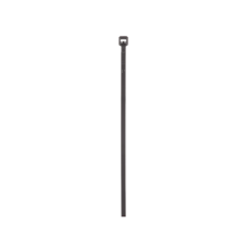 Cincho de Nylon 6.6 de Bloqueo, 203 mm largo x 2.5mm ancho, Color Negro, Exterior Resistente a Rayos UV, Paquete de 100pz