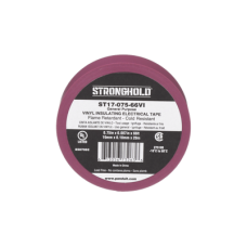 Cinta Eléctrica STRONGHOLD para Aislar, de PVC, Uso General Reparación y Mantenimiento, Grosor de 0.18mm (7 mil), Ancho de 19mm, y 20.12m de Largo, Color Violeta Cinta Eléctrica STRONGHOLD para Aislar, de PVC, Uso General Reparación y Mantenimiento, Grosor de 0.18mm (7 mil), Ancho de 19mm, y 20.12m de Largo, Color Violeta