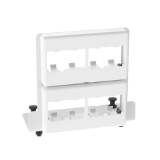Patch Panel de 8 Puertos Mini-Com, Para Uso con Gabinetes Multipropósito, de Instalación a Presión, Color Blanco