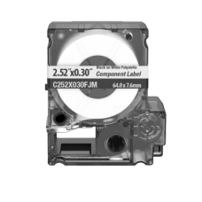 Cassette de Etiquetas de Componente de Poliéster No Adhesivas 2.52 Pulgadas (6.4 cm) W x 0.3 Pulgadas (0.76 cm) H