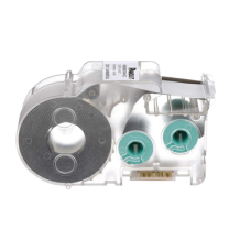 Casete de Etiquetas de Poliolefina de Cinta Continua, Tubo Termocontráctil, 8.6 mm de Ancho, 2.4 Metros (7.87 Pies) de Largo, Para Cables de 1.5 a 4.8 mm (18-12 AWG) de Diámetro, Color Blanco