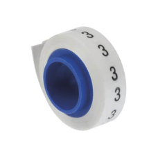 Rollo de Etiquetas Marcadoras, Pre-Impresos con el Número 3, de 2.4 Metros (7.87 Pies), Color Blanco